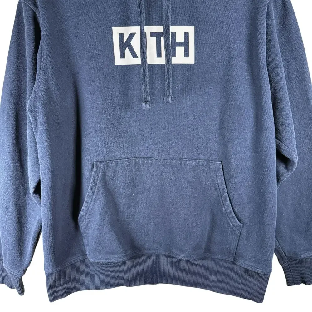 KITH 2016 Navy Original Box Logo Pullover Hoodie Men’s S - Designer Rare Preppy - Picture 6 of 16